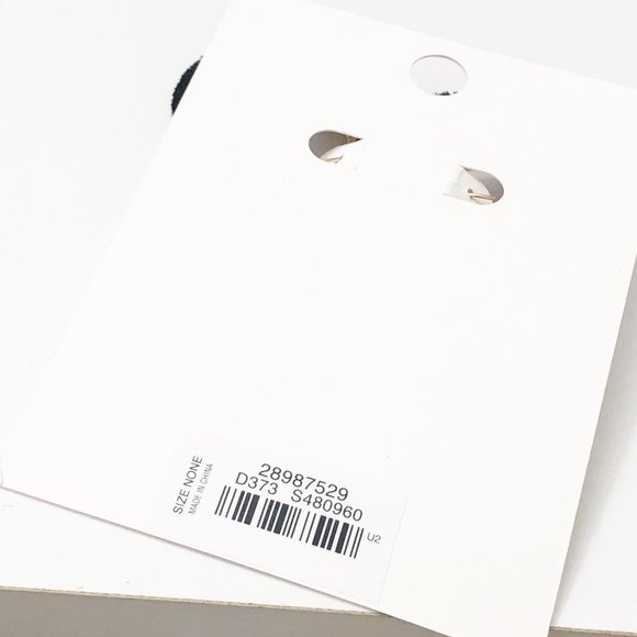 LOFT Gold & Black Fringe Hoop Earrings - Picture 5 of 5